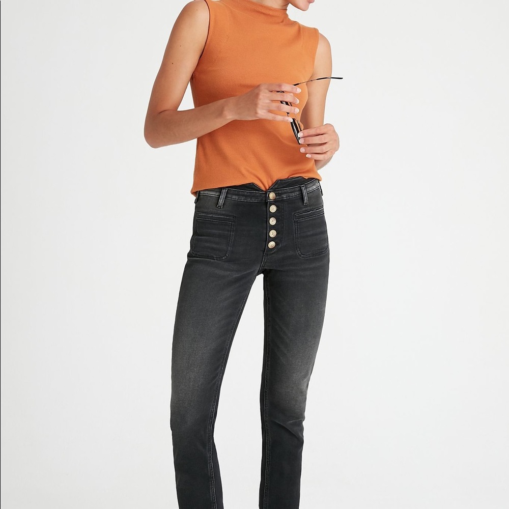 Anthropologie 
 ULTRA HIGH-RISE SLIM UTILITY JEANS - Picture 3 of 4
